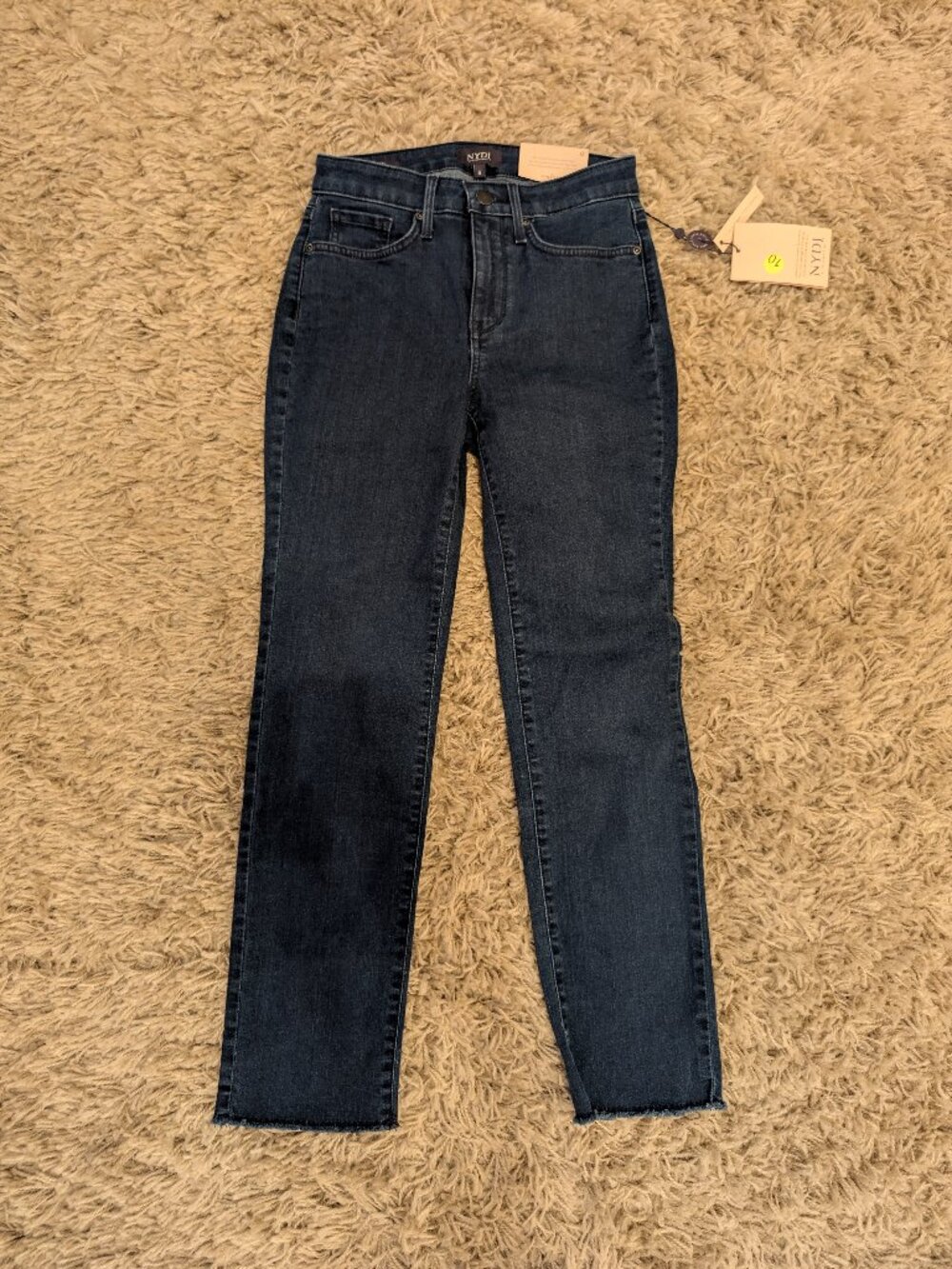 NWT NYDJ Sheri Slim Ankle Fray Hem Jeans 0 Mystique